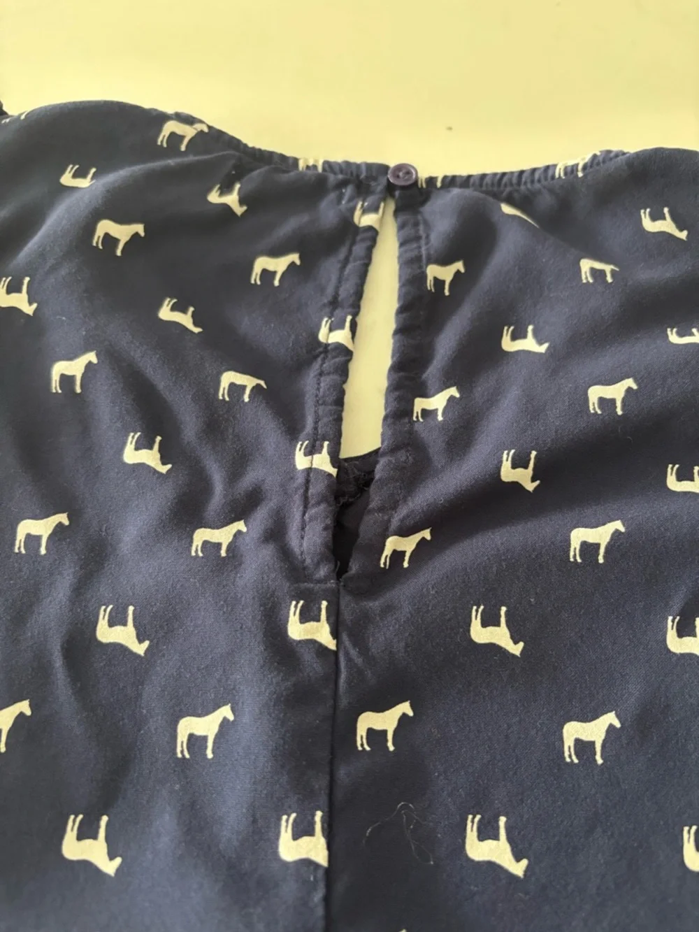 Nordstrom Navy Dog-Print Ruffle Sleeve Tiered Dress